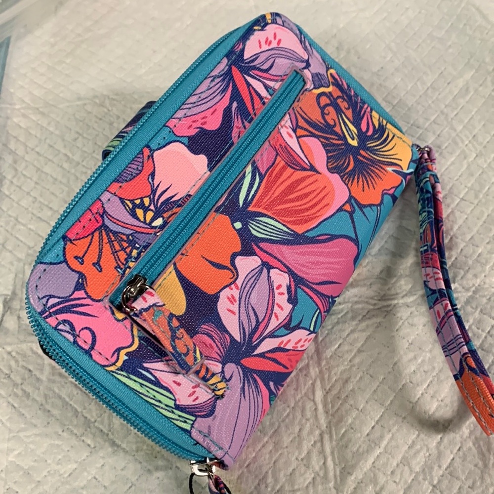 Colorful wristlet /walletwith RFID safety